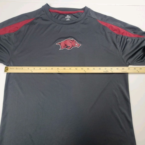 Arkansas Razorbacks men's grey performance t-shirt Men's Size Large - Picture 3 of 6